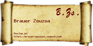 Brauer Zsuzsa névjegykártya